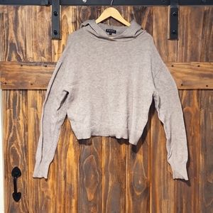 POOF New York hooded crop top sweatshirt